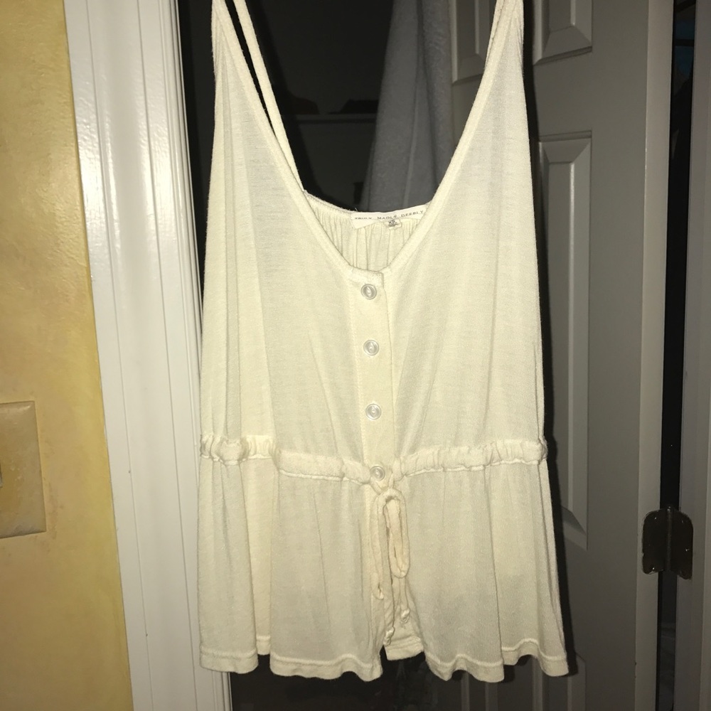 Urban outfitters cream crop top